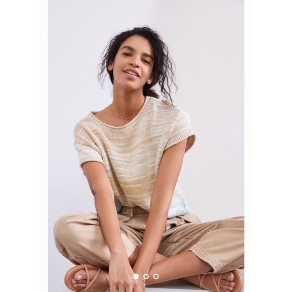 Anthropologie Daily Practice Off-The-Shoulder Knit Top NWT SZ L - Picture 2 of 13